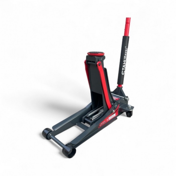 Нископрофилен Крик 4 тона Крокодил STAHLMAYER - XL , 75-505мм, с 2 помпи + подарък подпорни стойки 3Т