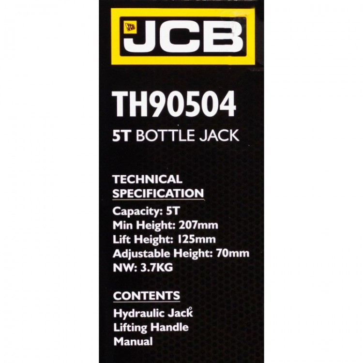 ХИДРАВЛИЧЕН КРИК ТИП БУТИЛКА 5 ТОНА JCB
