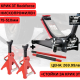 Нископрофилен крик тип крокодил 3 тона ROCKFORCE + подпорни стойки 3 тона 
