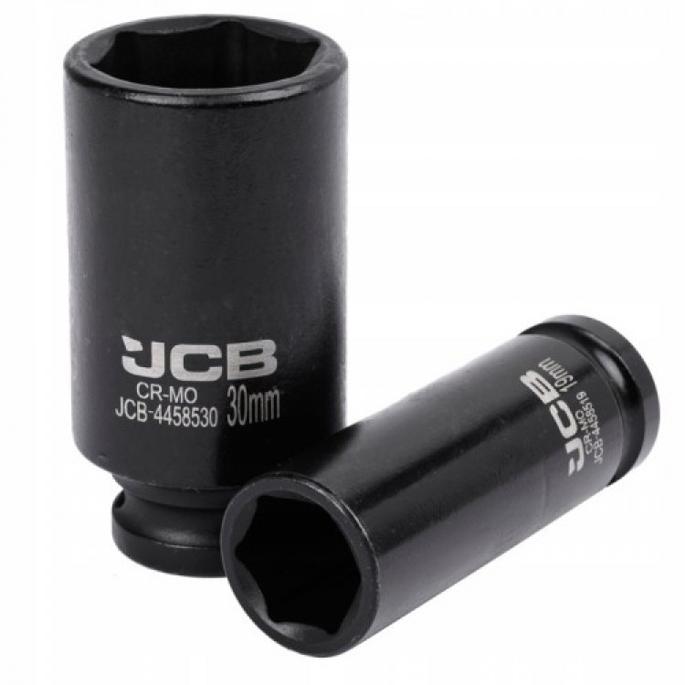 Комплект дълбоки ударни вложки 6-стенни 1/2" (10 – 36 мм) 15 части JCB