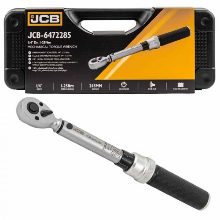 Динамометричен ключ 1/4" 1 - 25 Nm JCB