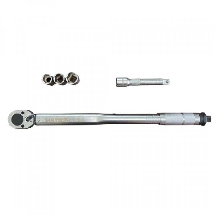 Динамометричен ключ с вложки и удължение 1/2'' 28 - 210 Nm HAWEK