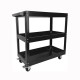 Количка за инструменти 3 рафта с колела черна - NA614