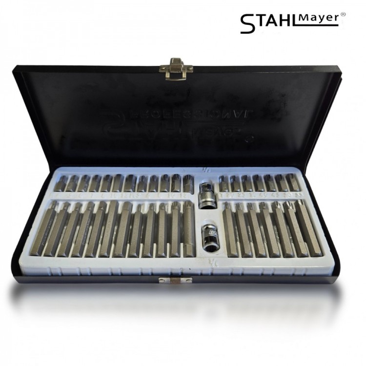 Комплект битове-накрайници STAHLMAYER, SM4401, Hex, XZN и Torx, 1/2", 3/8", 40 броя