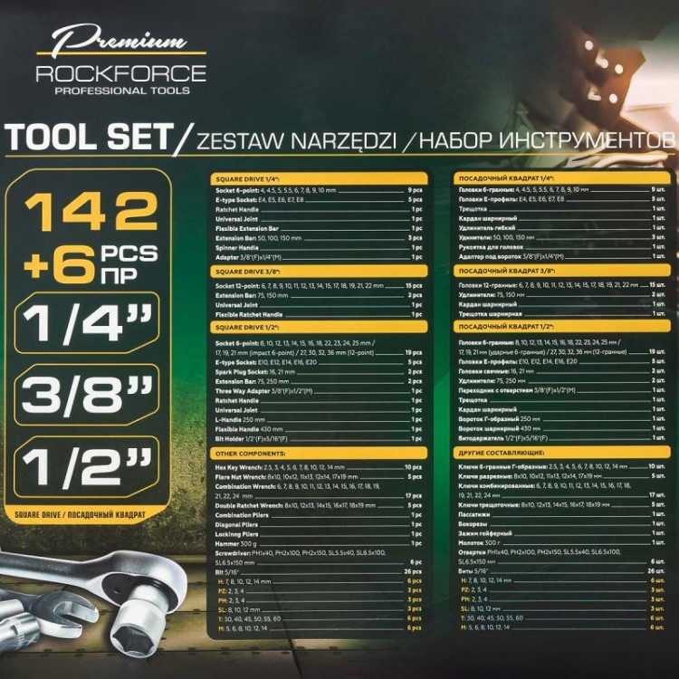 Гедоре 142+6 части ROCKFORCE PREMUM - GOLD