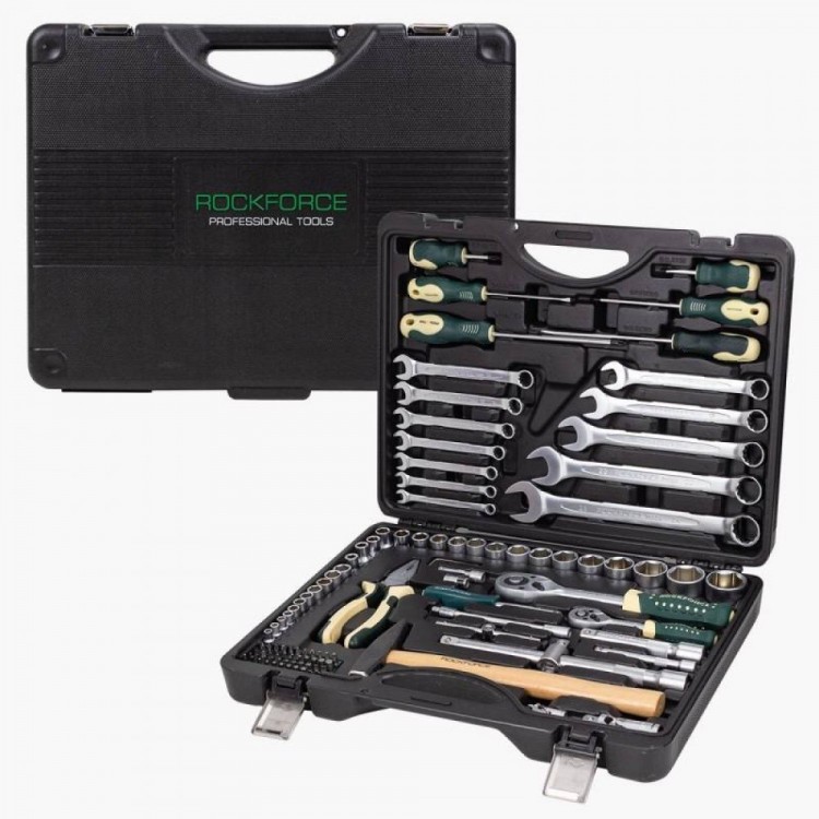 Комплект гедоре 1/2"& 1/4", 110 части ROCKFORCE, 41101-5