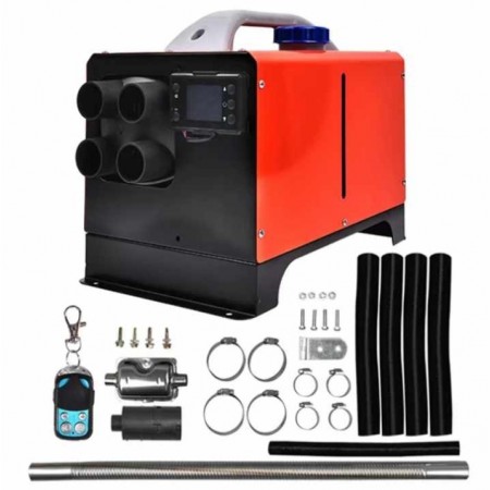 Дизелова суха печка с куфар и алуминиево ядро, 12V/24V 8KW