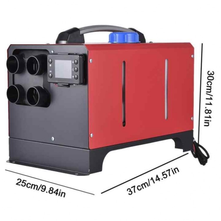 Дизелова суха печка с куфар и алуминиево ядро, 12V/24V 8KW
