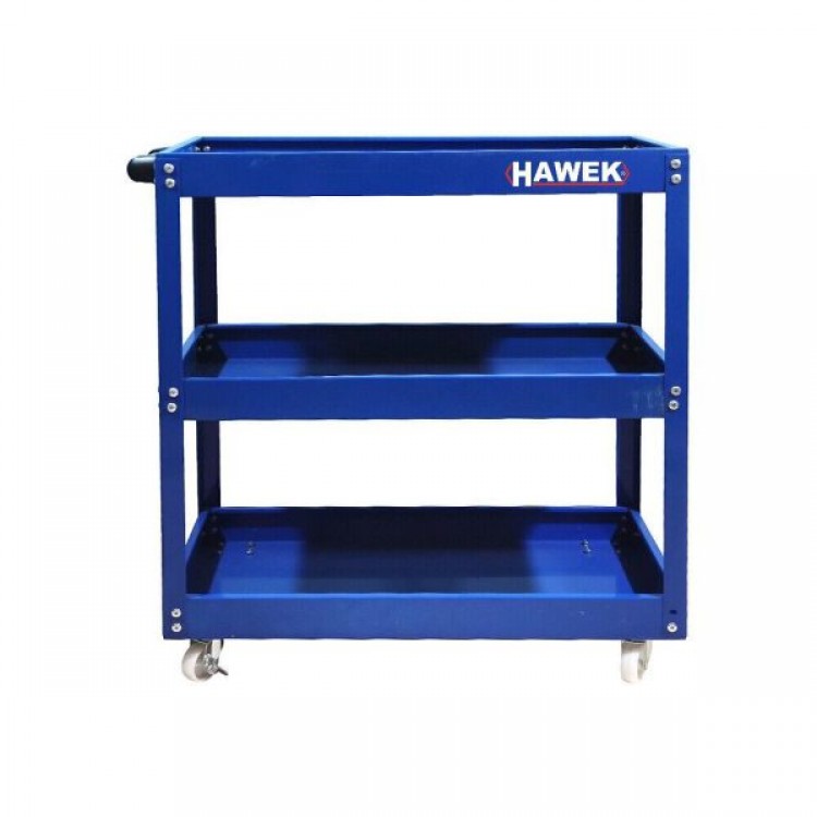 Количка за инструменти с три рафта - синя HAWEK