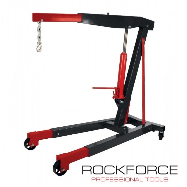 Хидравличен, сгъваем кран за двигатели тип жираф 3 тона RockForce