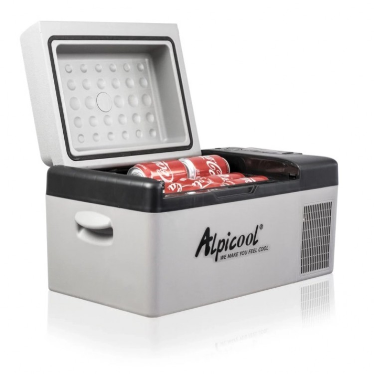 AlpiCool 20L Портативен Компресорен хладилник 20 литра 12V 24V 220V, Хладилна Кутия, Фризер